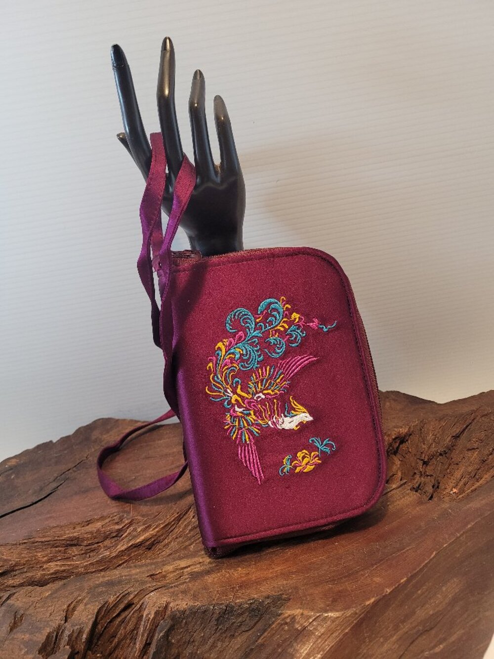 Embroidered Asian Phoenix Club Bag